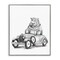 Stupell Industries Hippo in Hot Rod Framed Giclee By Rachel Nieman